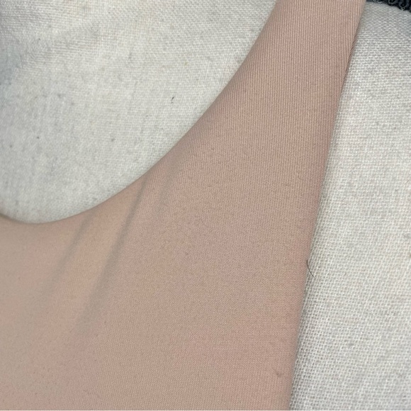 Zara Nude Beige Tan Sleeveless Snap Bottom High Neck Bodysuit Small - Picture 10 of 11